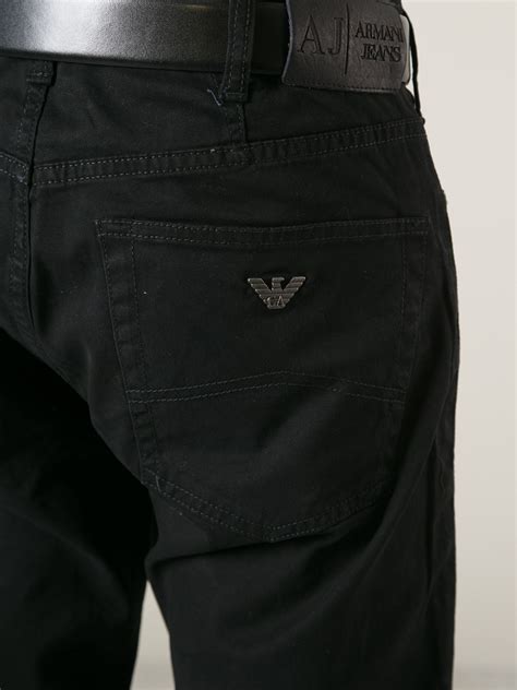 armani mens black jeans|armani jeans 44 waist.